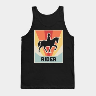 RIDER | Vintage Horseback Riding Poster Tank Top